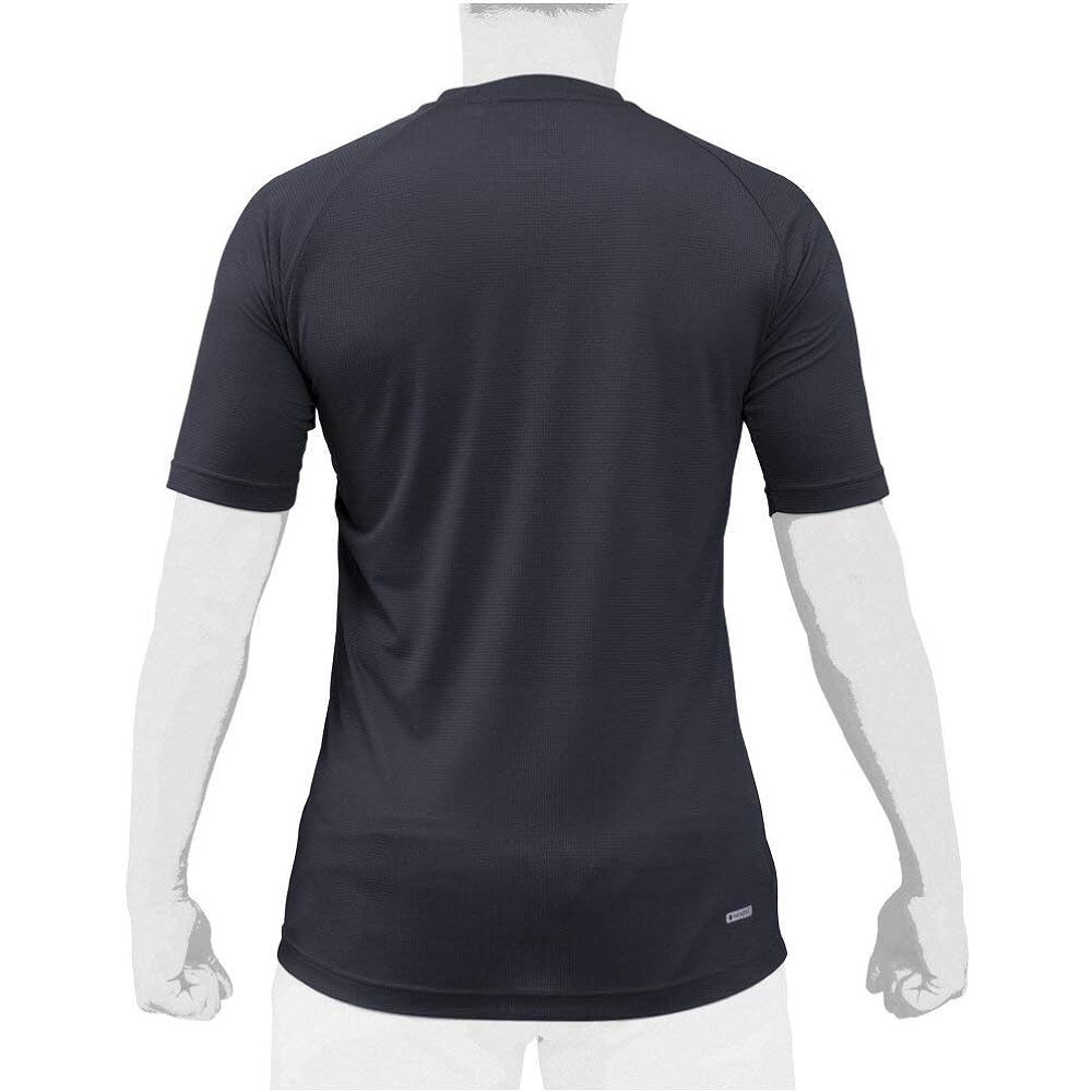 MIZUNO Baseball Undershirt Hydro Silver Titanium Low Neck Short Sleeve Men's