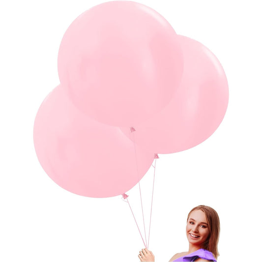 60.96cm Balloon Macaron Pink Thick Big Balloon Wedding Birthday Baby Shower Birthday Party Decoration (Macaron Pink)
