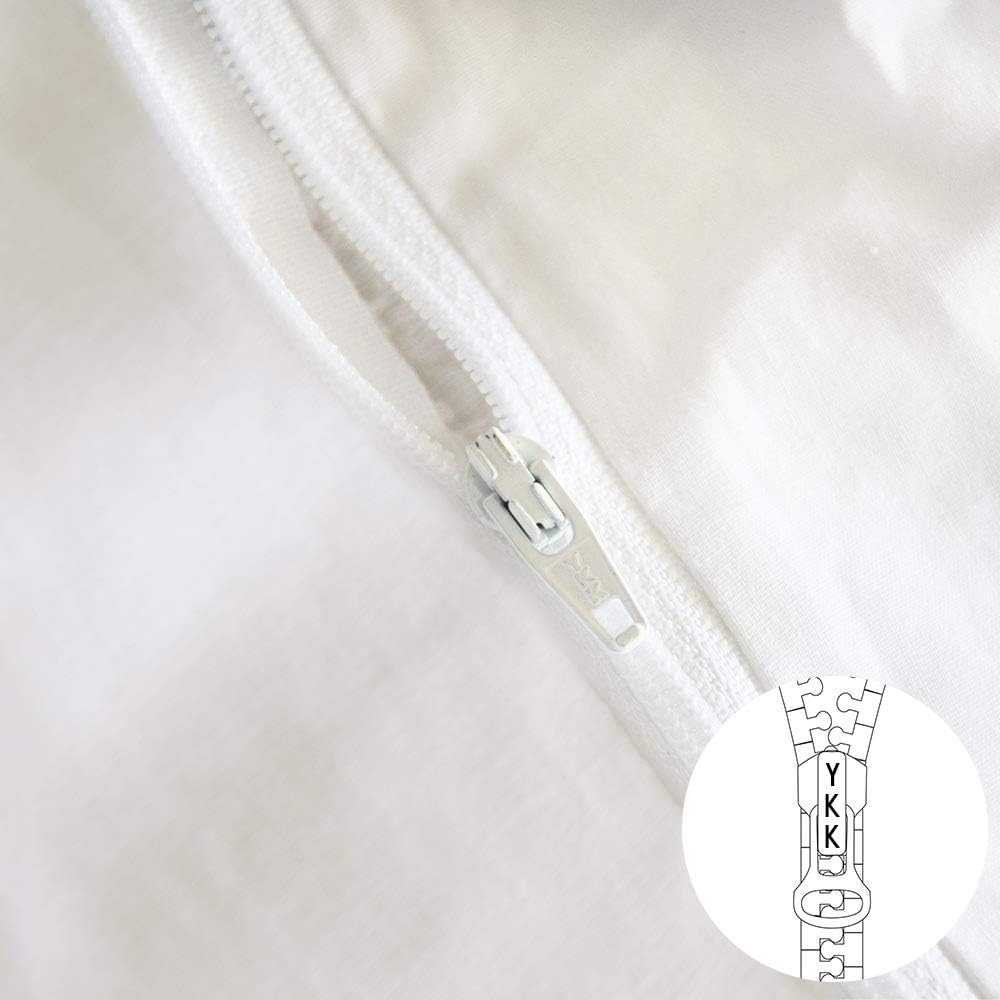 Lausonhouse 100% Cotton Duvet Cover, Printed Thread Cover Double 190x210cm YKK Fully Opening Zipper Cloth Bag Packaging