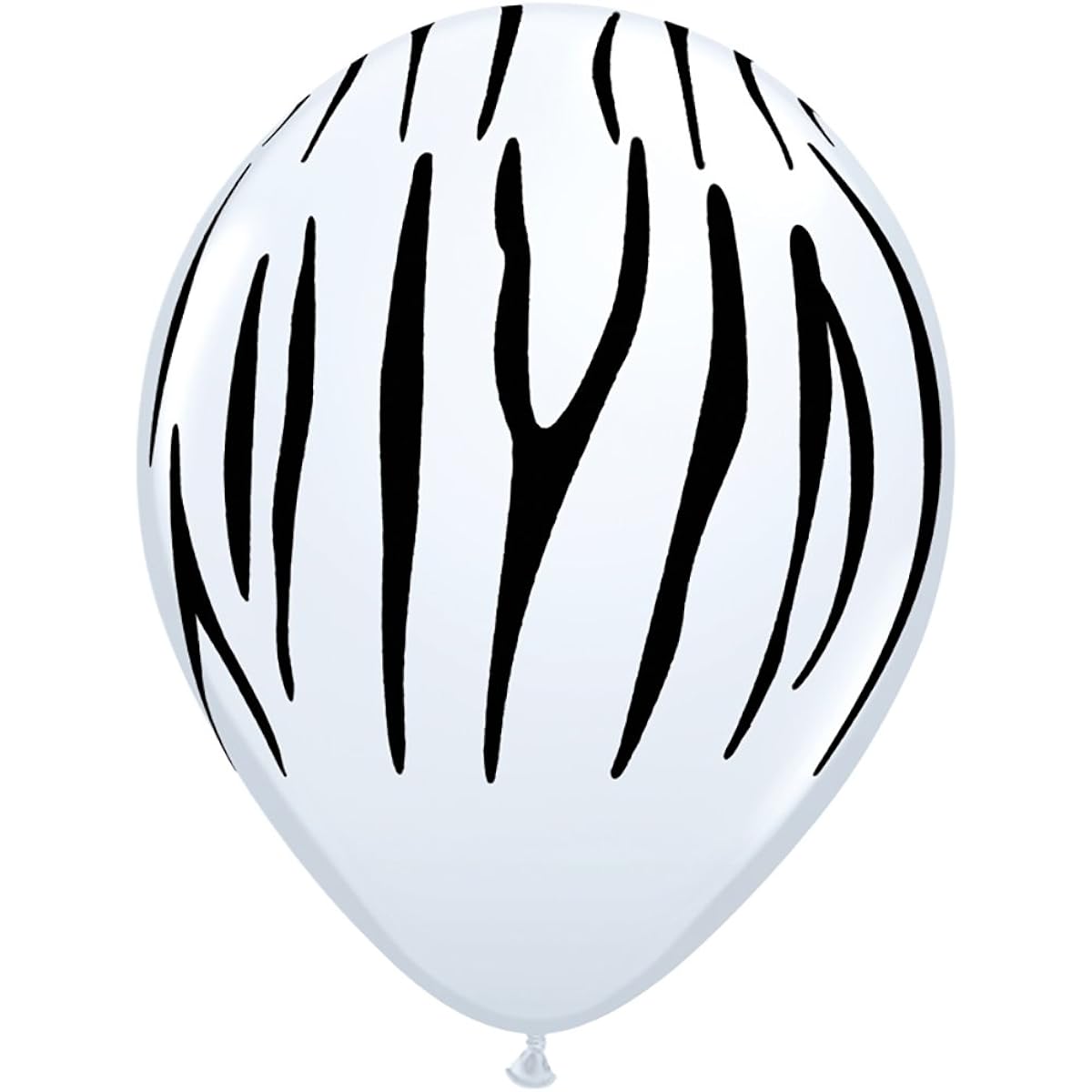Pioneer Balloon Company 50-Pack Striped 11" White Balloons 55477