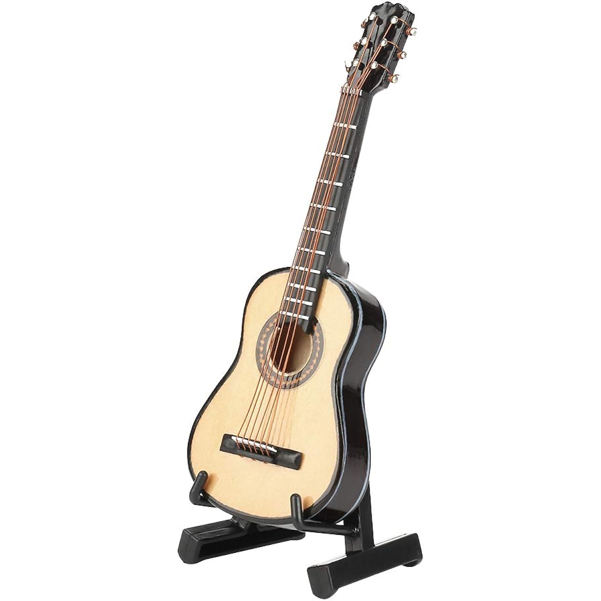 LiebeWH Miniature Wooden Guitar Model World's Smallest Musical Instrument Display Toy Mini Musical Ornament