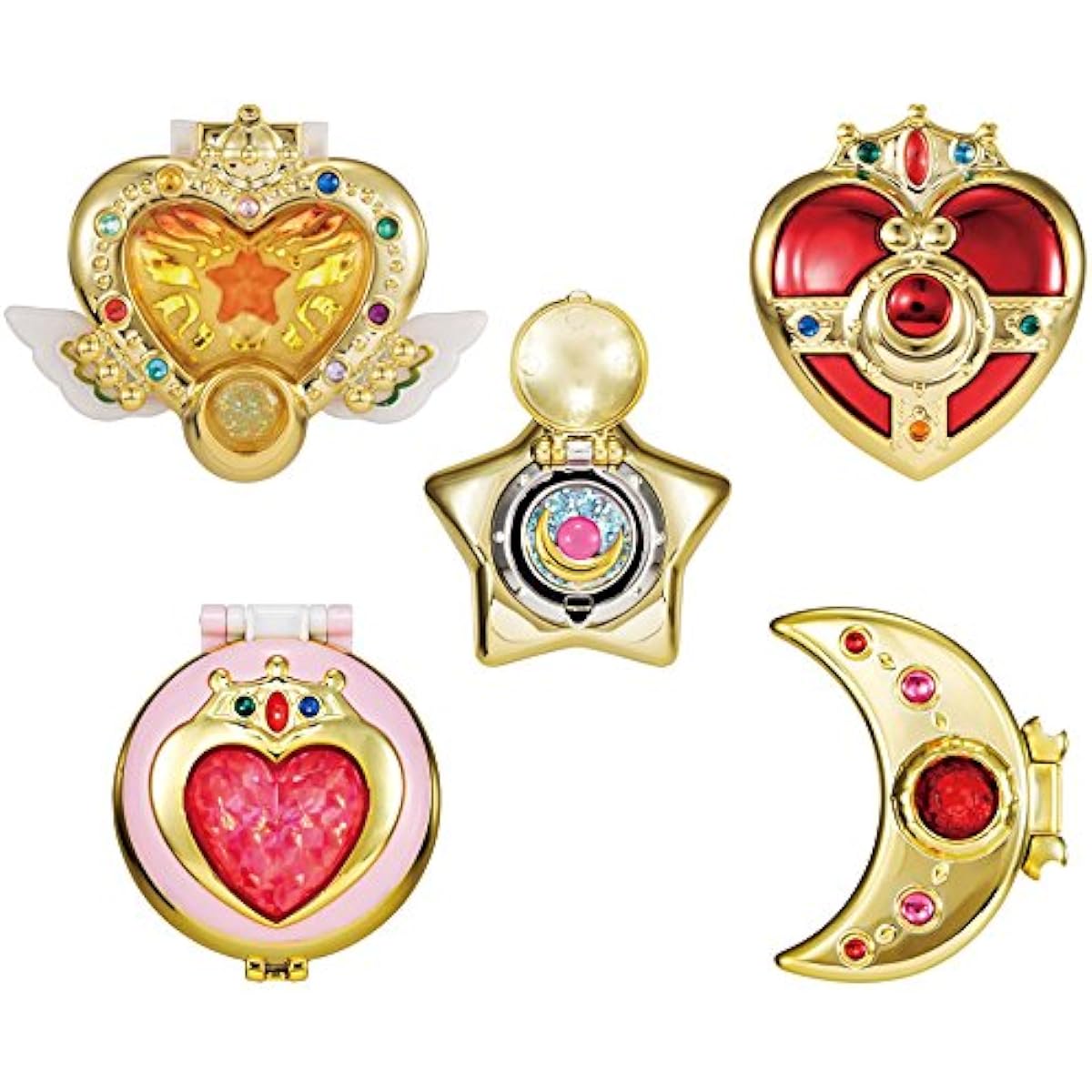 Sailor Moon Transformation Compact Mirror 2 Set of 5