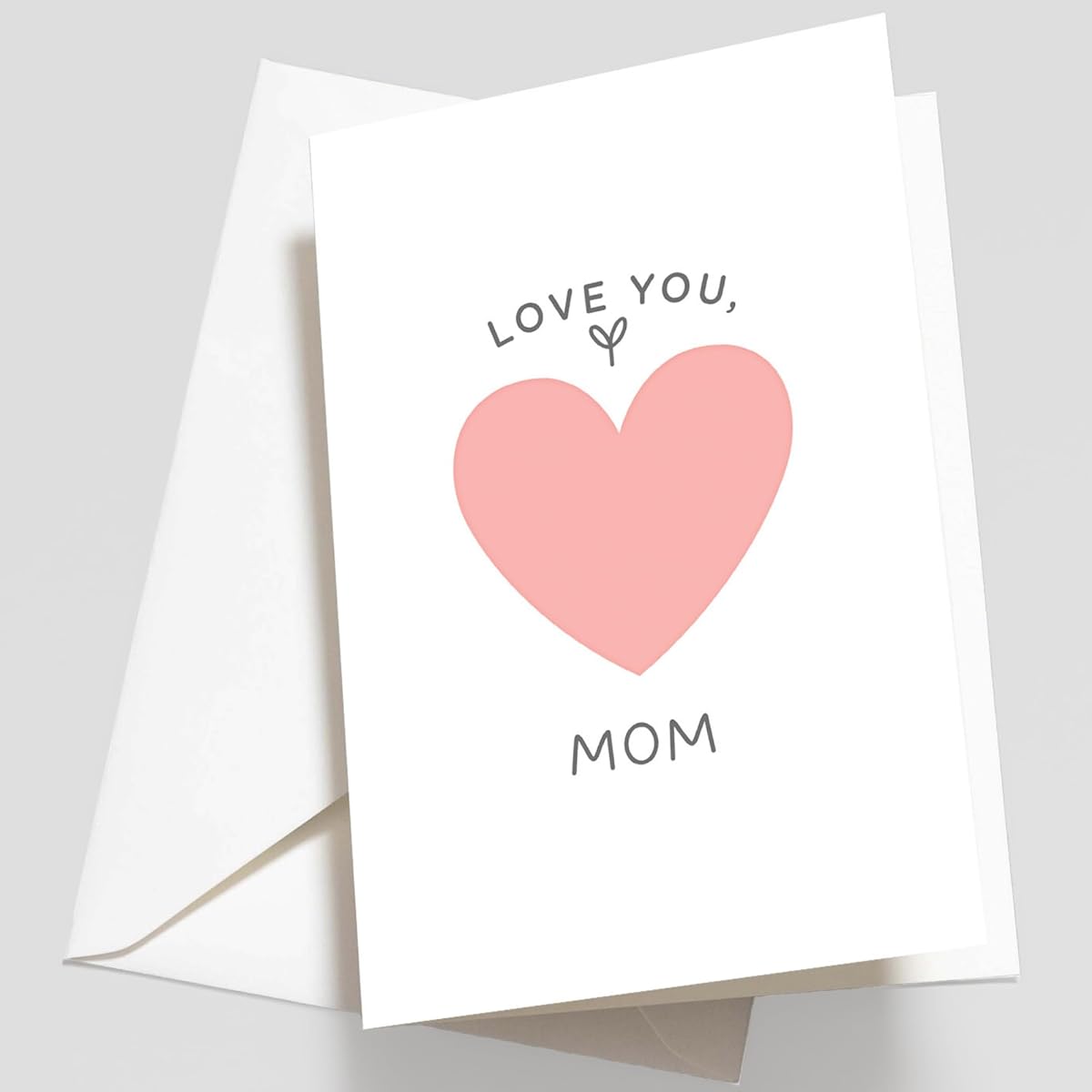 Paper Play Mother's Day Cards - Elegant Mother's Day Cards with Envelopes, Embossed Heart Design Greeting Cards 4 x 6 Inch Cards for Mom from Daughter Son