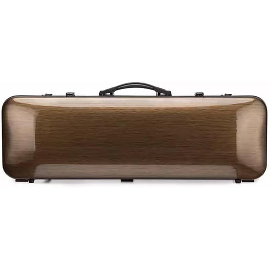 Violin Case, 4/4 Full Size Violin Hard Case, Portable Lightweight Violin Case Backpack, Violin Backpack with Hygrometer, Violin Protection Box with Carry Strap, Leather Handle, Violin Backpack Exquisite Appearance for Violin Players, Gold