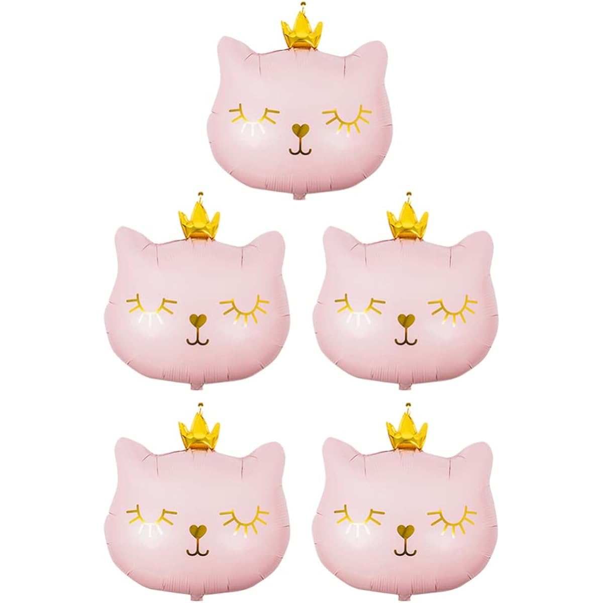 Gadpiparty 5pcs Black Balloons Cat Balloons Cat Foil Balloons Animal Balloons Cartoon Cat Birthday Party Supplies for Girls Pet Cat Themed Birthday Party Decorations Wedding Decorations