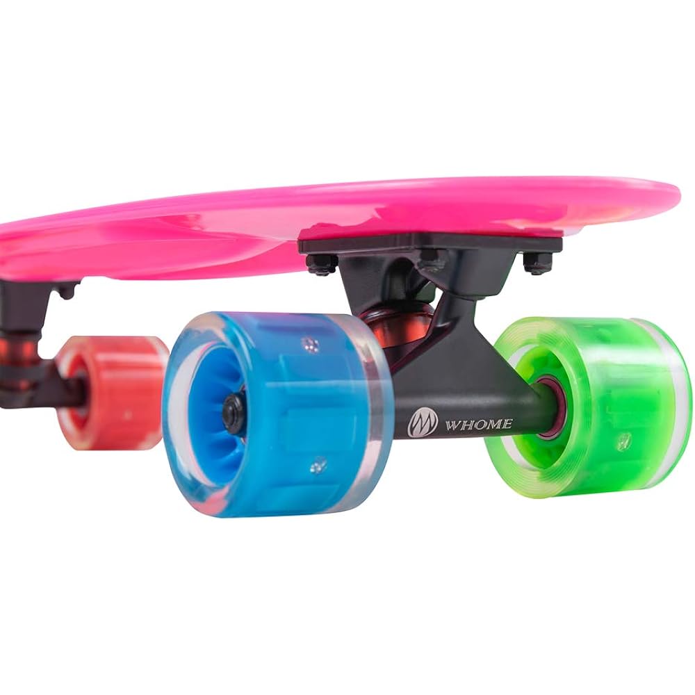 WHOME Skateboard for Kids - 22 Inch Cruiser Skateboard 60x45mm 4th Generation LED Lighted Wheels - Commuting/Mobility Birthday Gift/Holiday Gift for Kids/Beginners/Girls/Boys