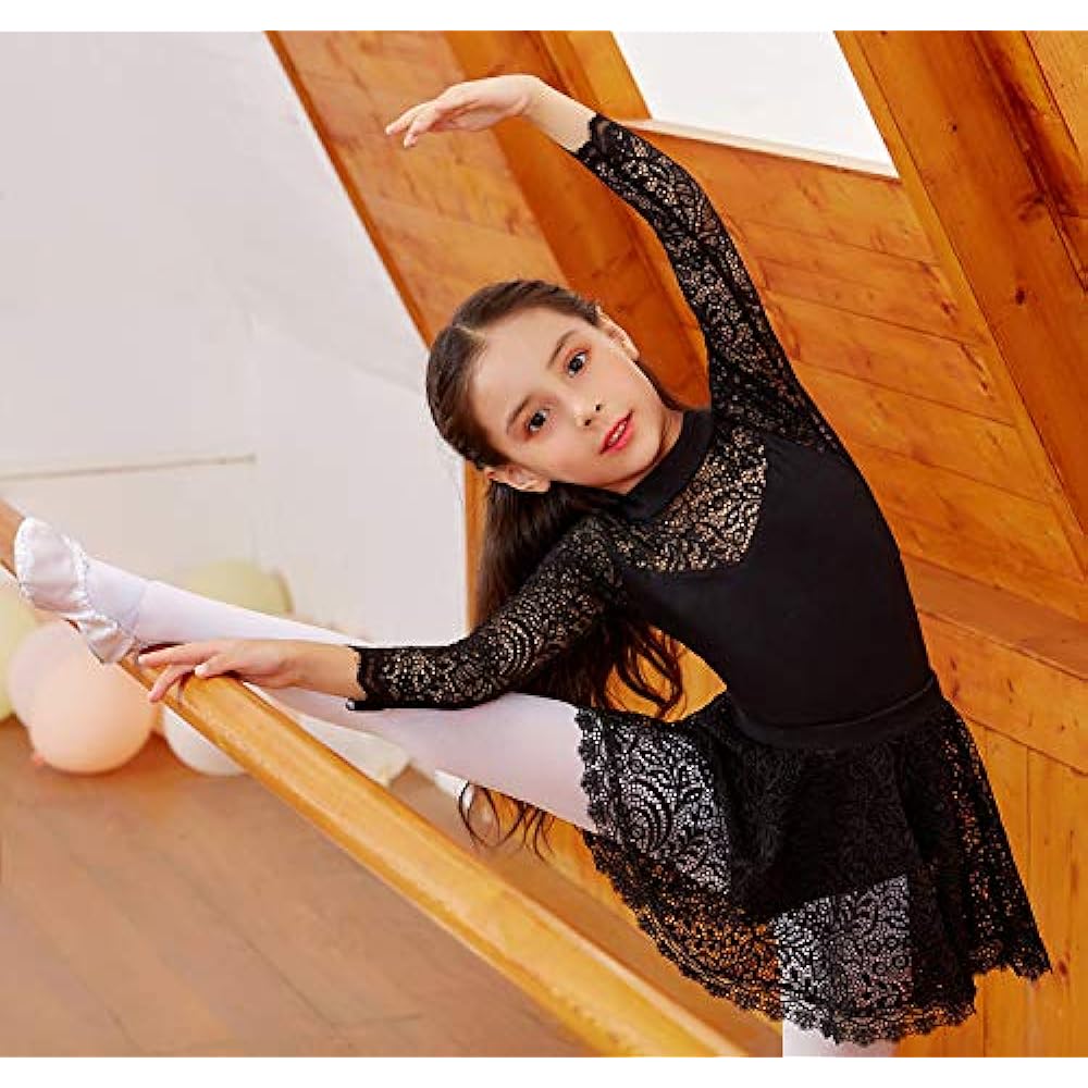 Manana ma36 Silkily 2way Leotard Long Sleeve Skirt Separate Ballet Kids Junior Snap Included