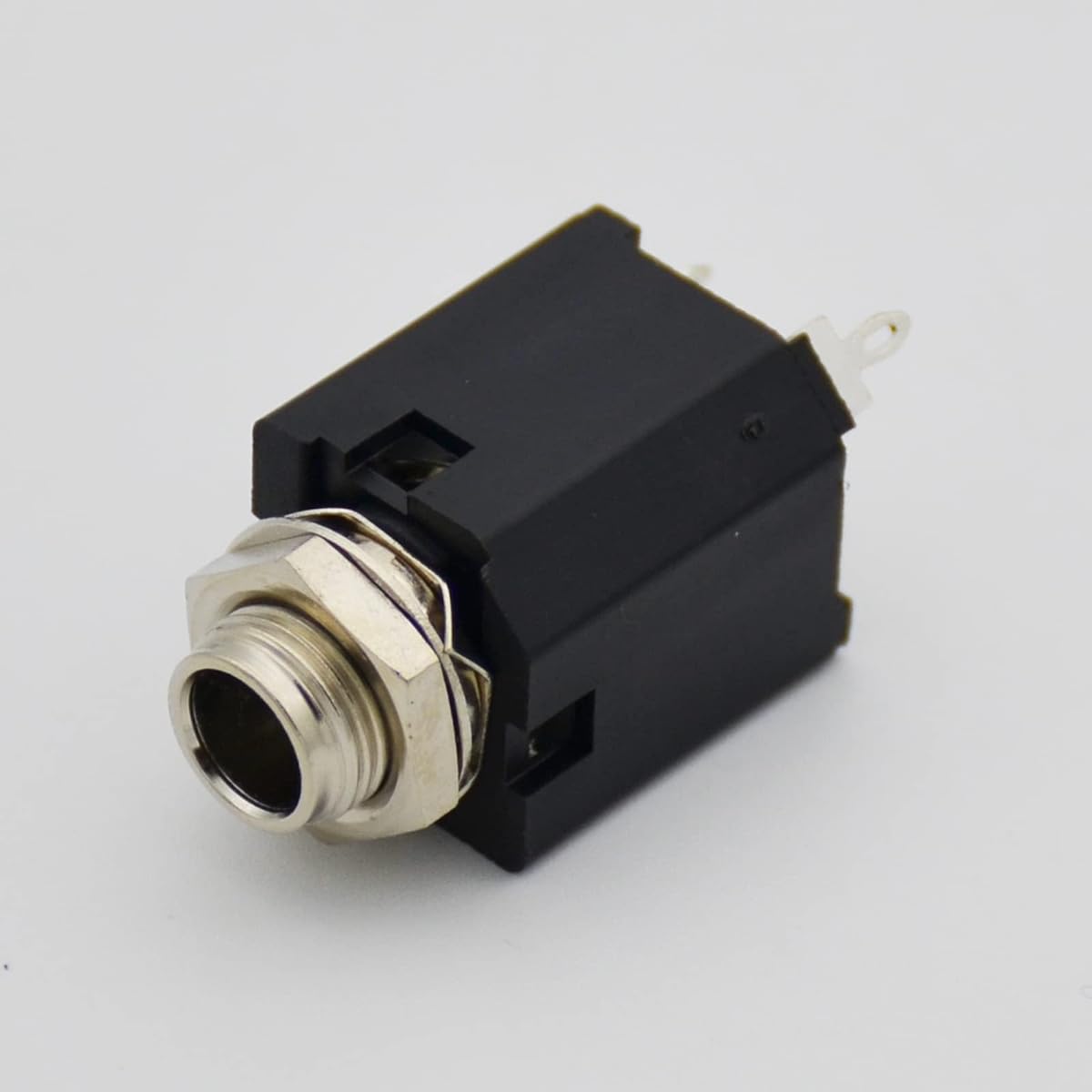 Czyuntuo Audio 1/4" Jack Female 6.35mm TRS Stereo Panel Mount Socket Guitar Input Jack Patch Cable Microphone Connector Adapter No On/Off Type 10 Pack