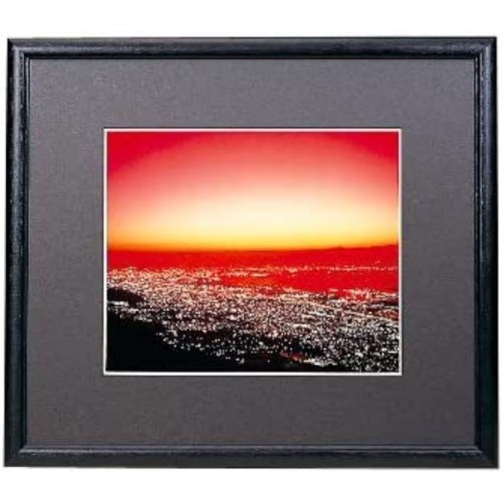 FUJICOLOR Picture Frame Wide Matte Frame M5000 Acrylic All Paper Wooden Black 406508