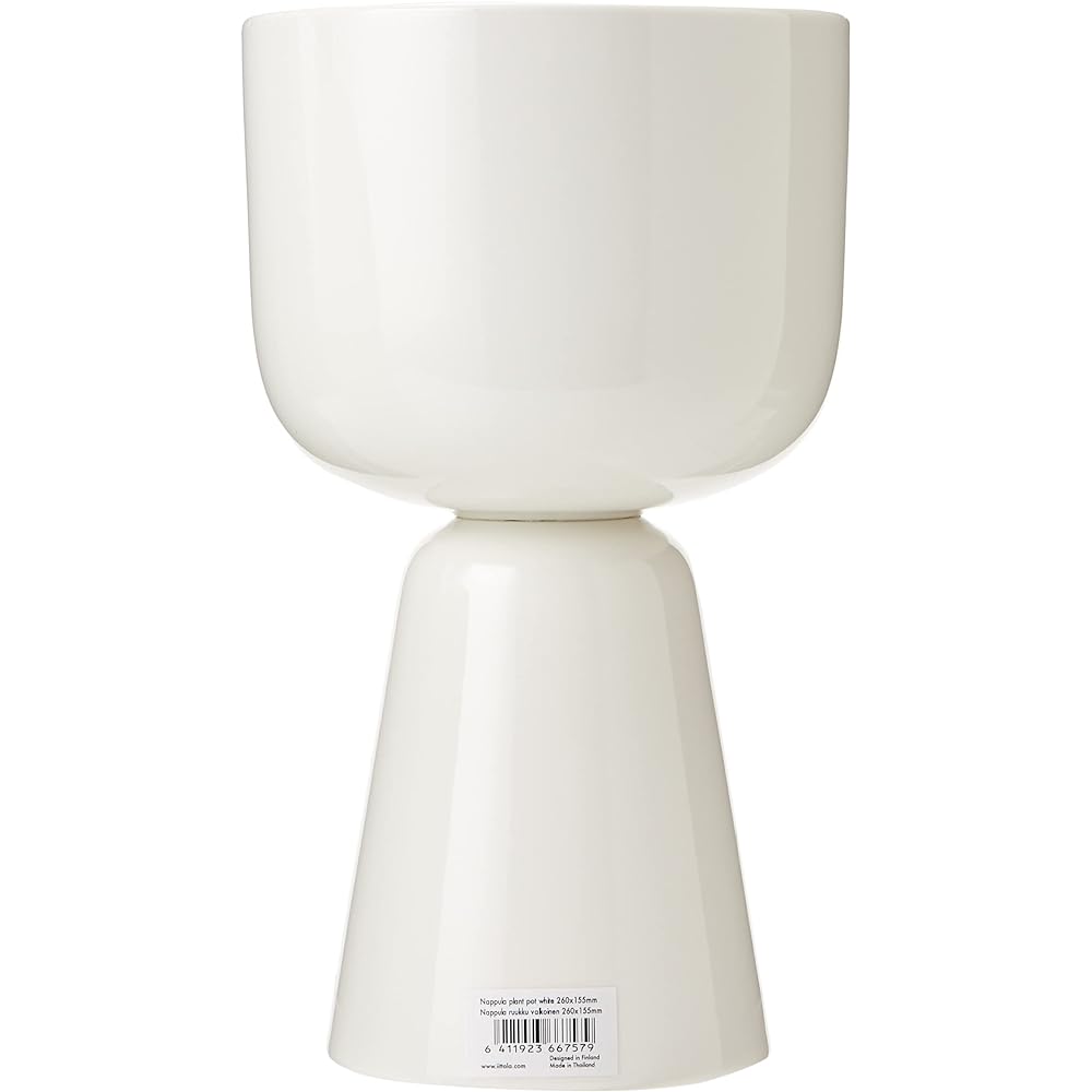[Regular Imported Product] iittala Nappura Plant Pot 260 x 155mm White 1051520