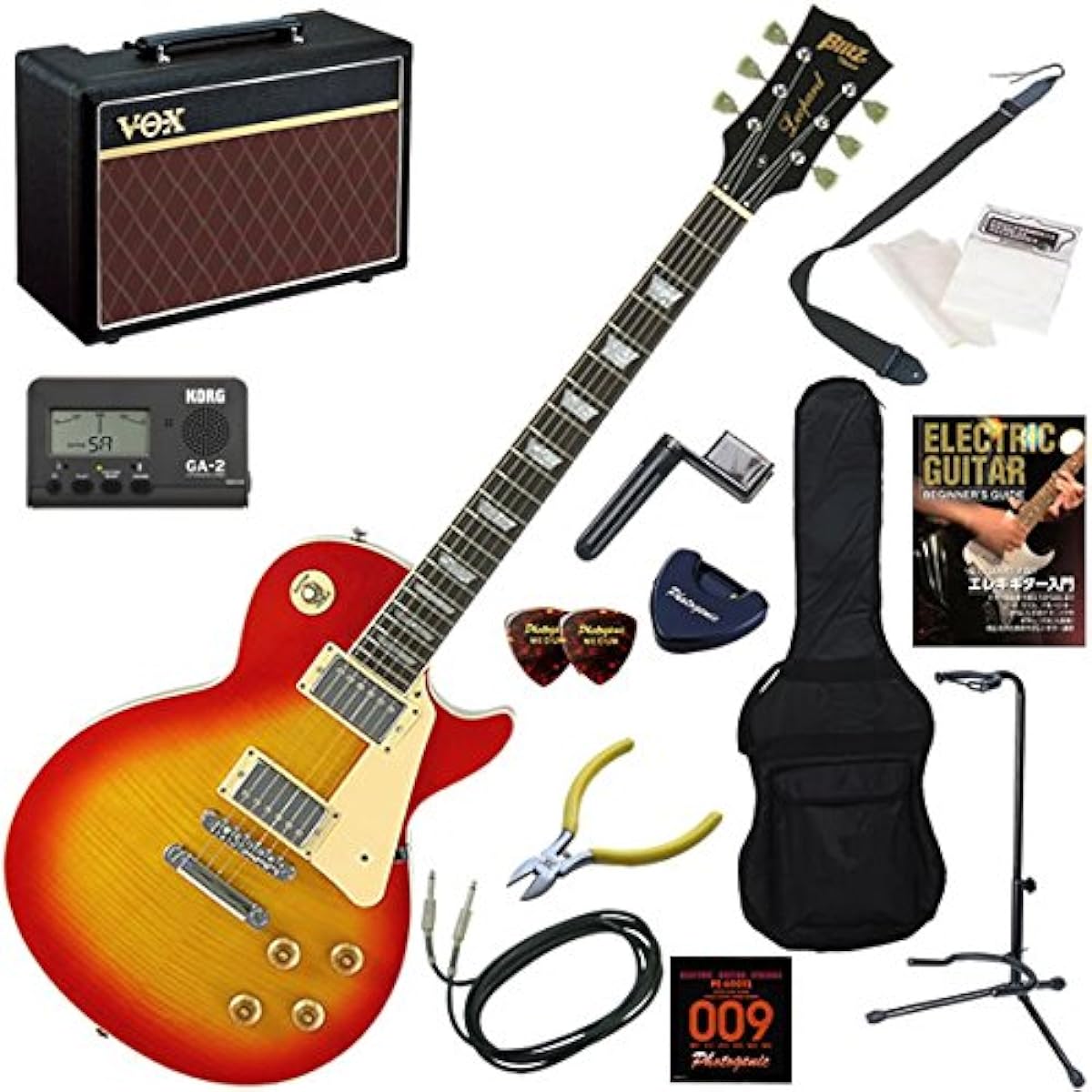 Blitz Beginner's Guide to Electric Guitar Authentic 14-piece Set with VOX Pathfinder 10 BLP-450/CS (Cherry Sunburst)