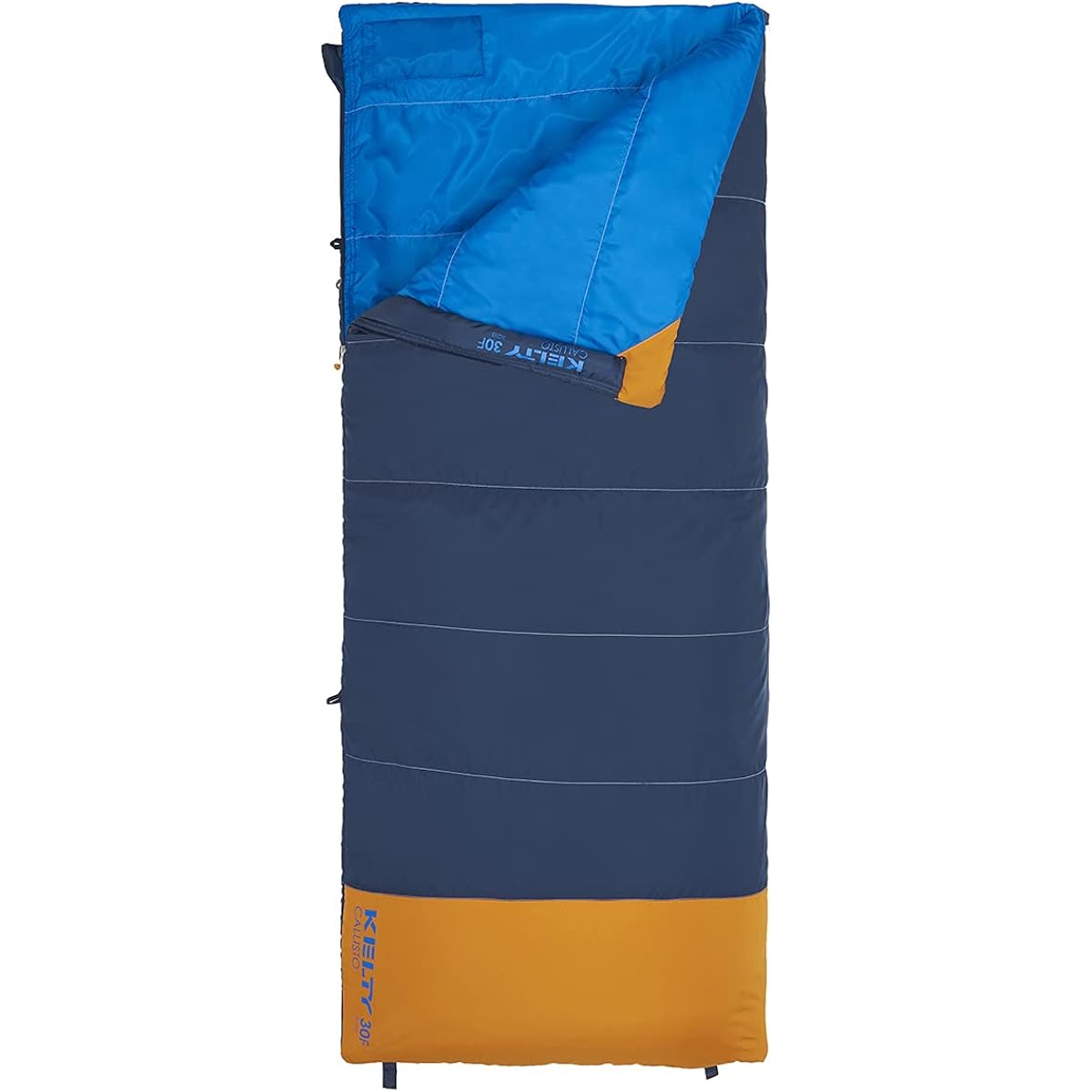 Kelty Camping & Hiking Gear - Kelty Callisto Kids 30 Degree Synthetic Insulated Sleeping Bag Softshell with Stuff Sack for Boys and Girls