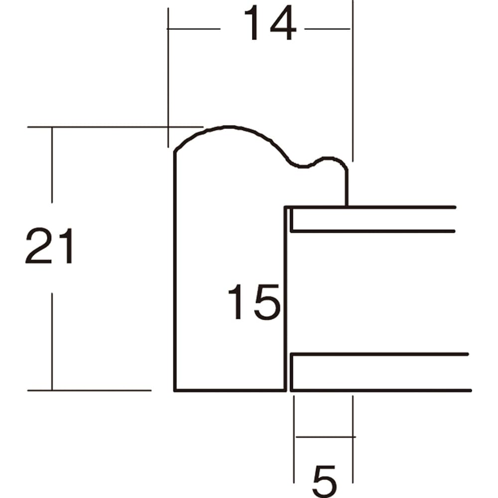 Large horizontal frame 500x250 Brown 6701(MZ)
