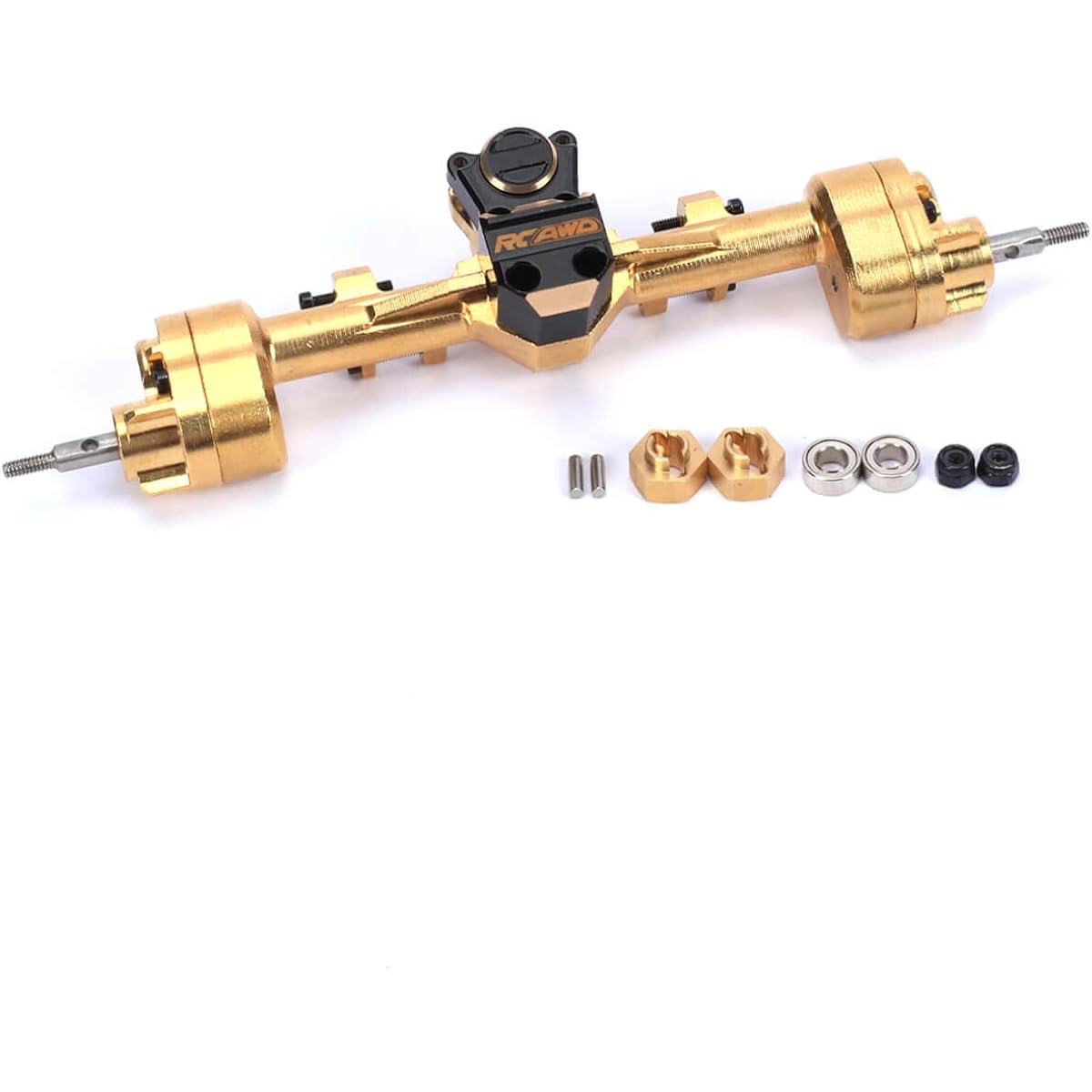 RCAWD Full Brass Rear SCX24 Yellow