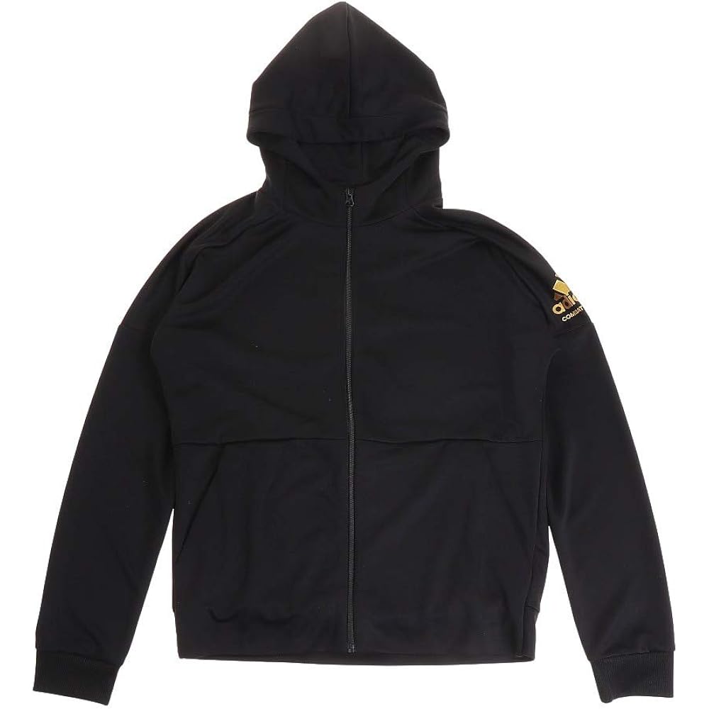 [Adidas Combat Sports] Genuine Adidas Jersey Tracksuit Setup Top and Bottom Set TR-73 Men's Unisex (Black/Gold,XL)