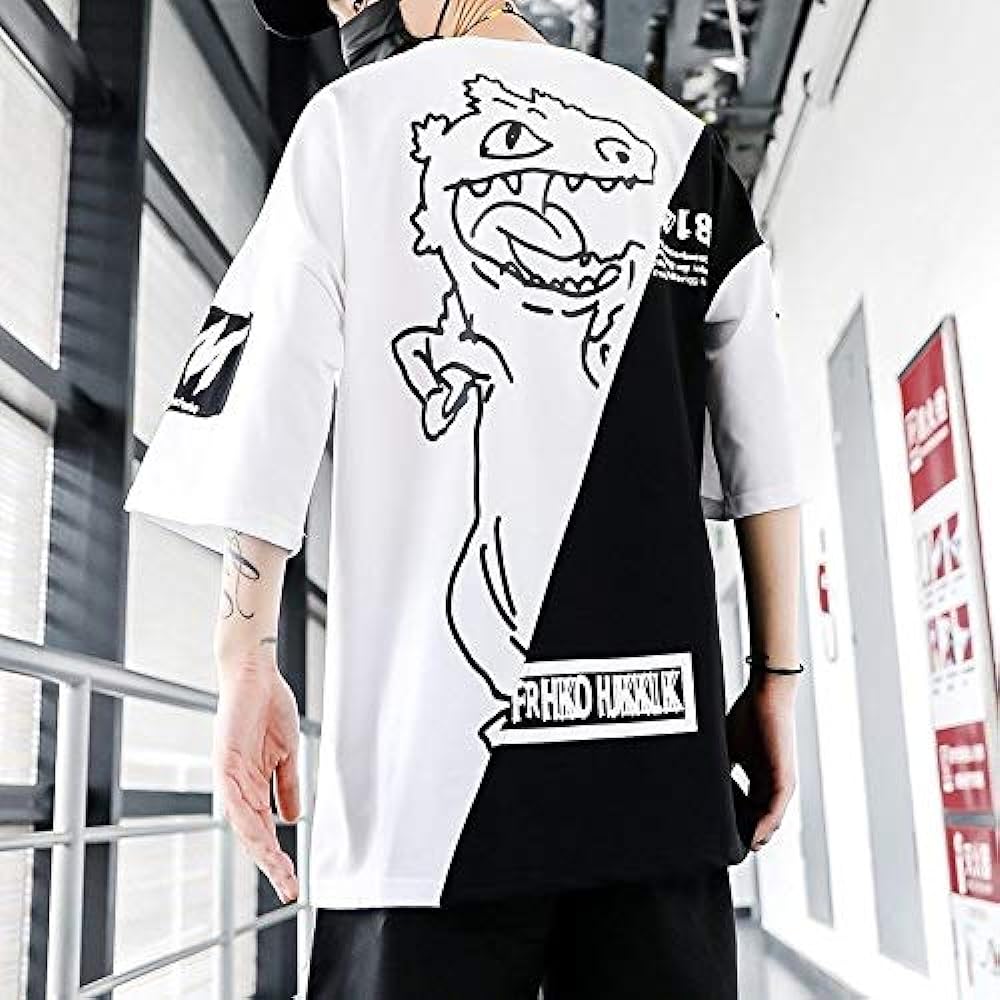 [D.IIZOO] Loose Big Silhouette Setup, Men's, Large Size, Top and Bottom Set, Short Sleeve Shirt, Half Pants, Jersey Set, Loungewear, B Series, Street Mode Series