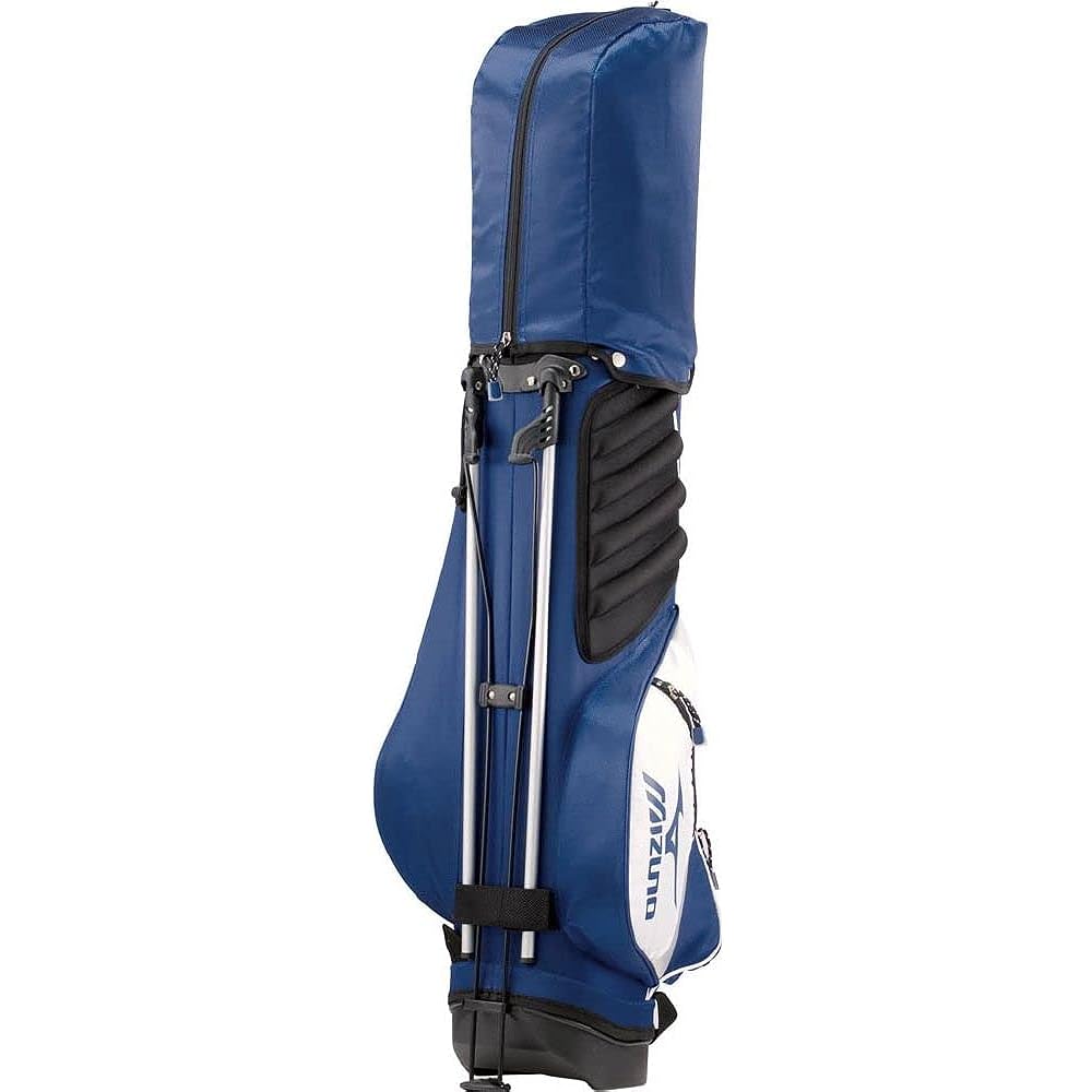 MIZUNO Golf Caddy Bag Junior Model 140 Type (For 10-13 Years Old) Stand Type Approx. 1.8kg Compatible with 8 inch/38 inch White x Navy 45CM01473