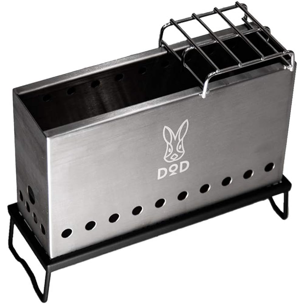 DOD Petit Moe Fire Secondary Combustion Visible Compact Bonfire Stand Trivet Heat Resistant Table Storage Bag Standard Included Q1-760-SL