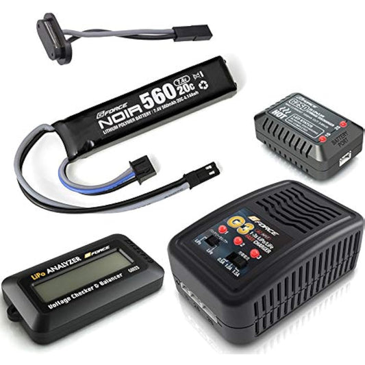 G FORCE Noir LiPo 7.4V 560mAh Electric handgun LiPo battery set of 5