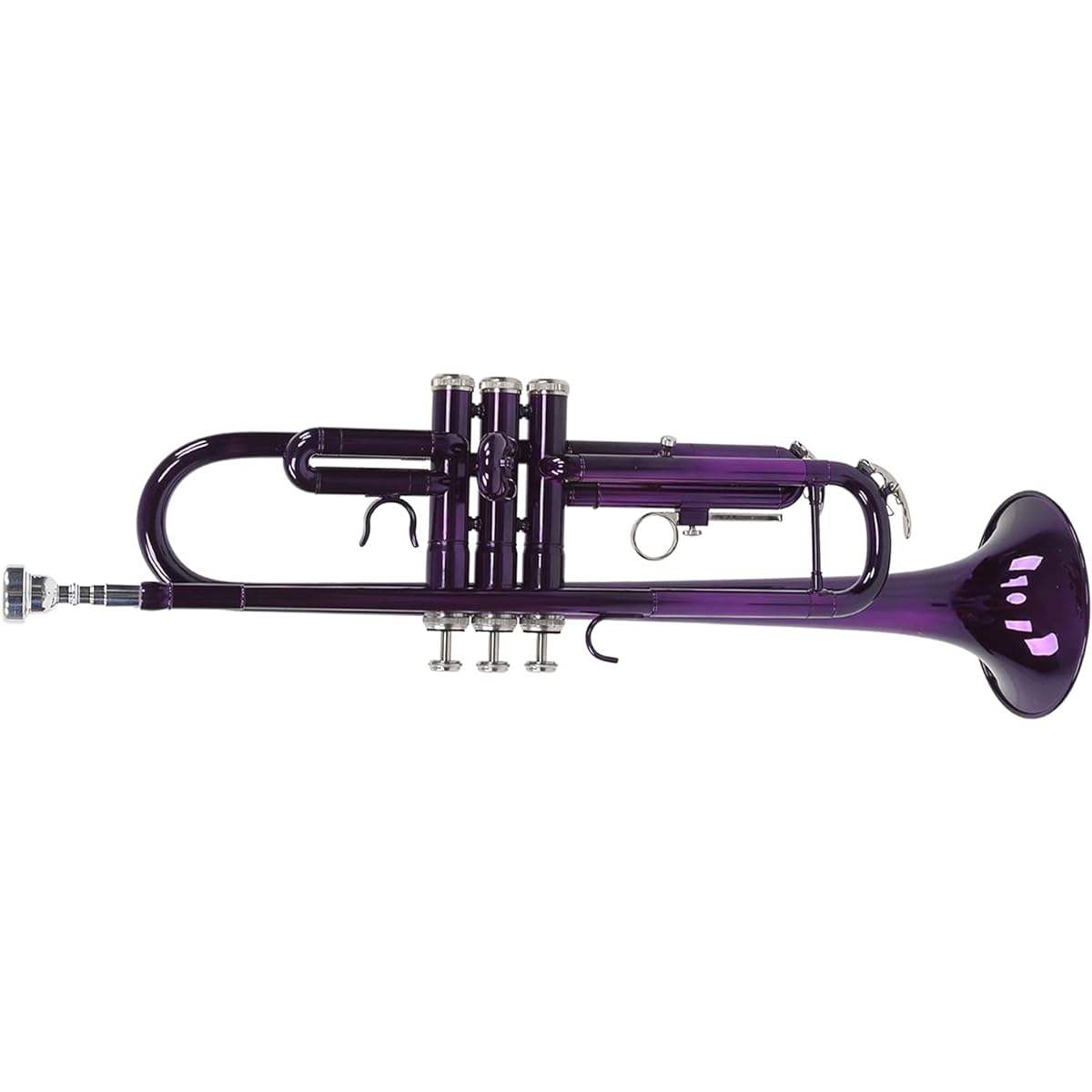 Trumpet Set, Full Tone Durable B Flat Trumpet with Storage Bag for Music Learning (Purple)