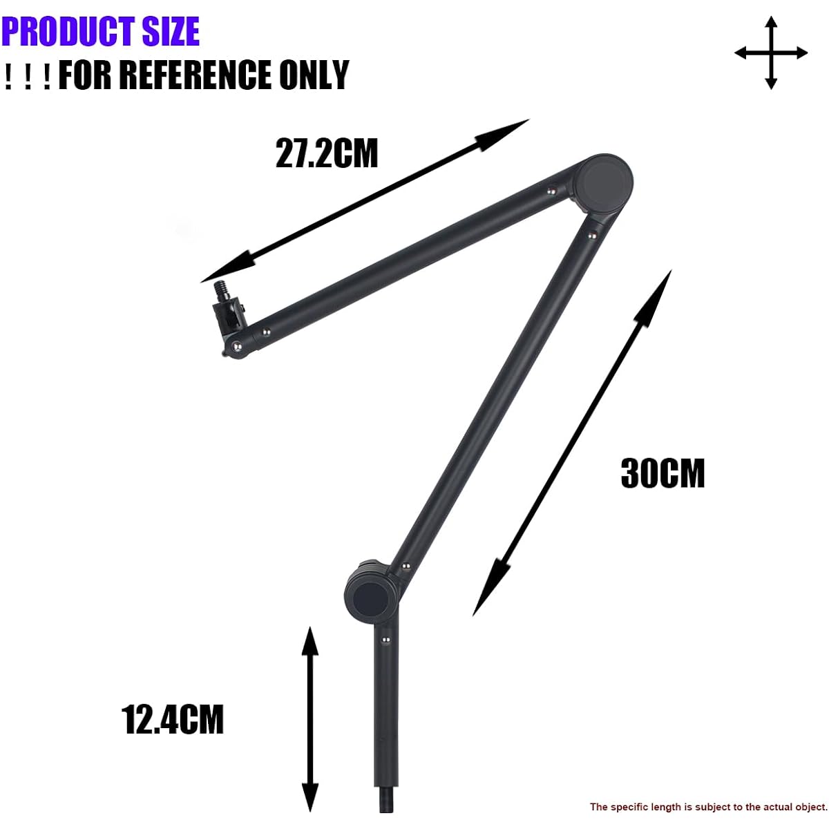 Micfuns ST1 Microphone Stand Arm Holder Boom Desk Arm Microphone Holder with Microphone Upgrade Clip Compatible with 2kg Microphone
