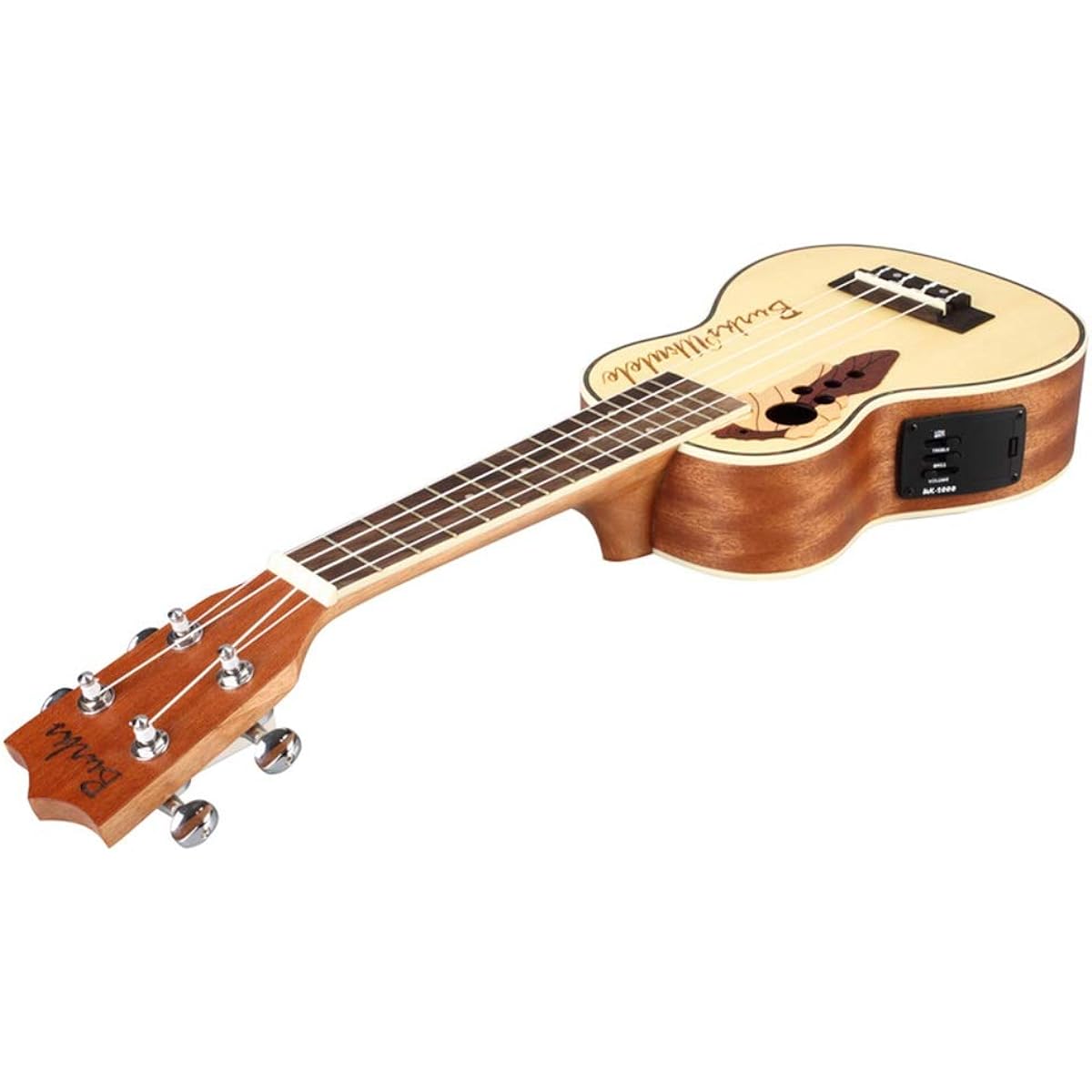 Concert Ukulele EQ Natural 21 Inch and Spruce Wood Ukulele Hawaii Guitar Electro Ukulele Ukulele for Beginners Ukulele (Color: Natural, Size: 21 inches)