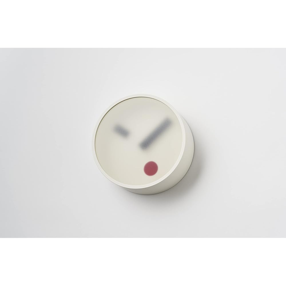 Lemnos Wall Clock Analog Kehai Stucco Aluminum White KM22-01 WH Lemnos Diameter 130 x Thickness 55mm