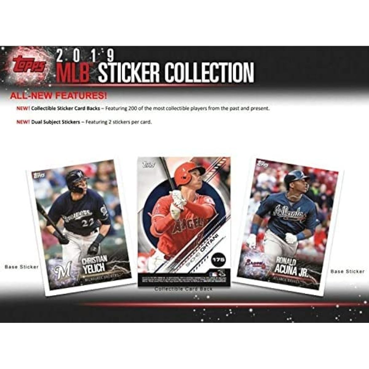 MLB 2019 Topps Baseball Sticker Collection Value Box Tops Baseball Sticker Collection Value Box Major League Baseball