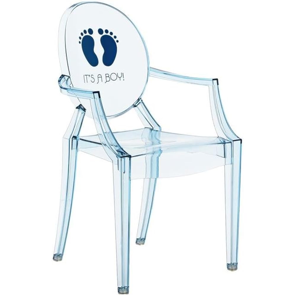 Kartell Kids' Chair It's a Boy W40/D37/H63/SH32cm Lulu Ghost Kids SFCH-K2855-77 [Authentic product from domestic sole agent]