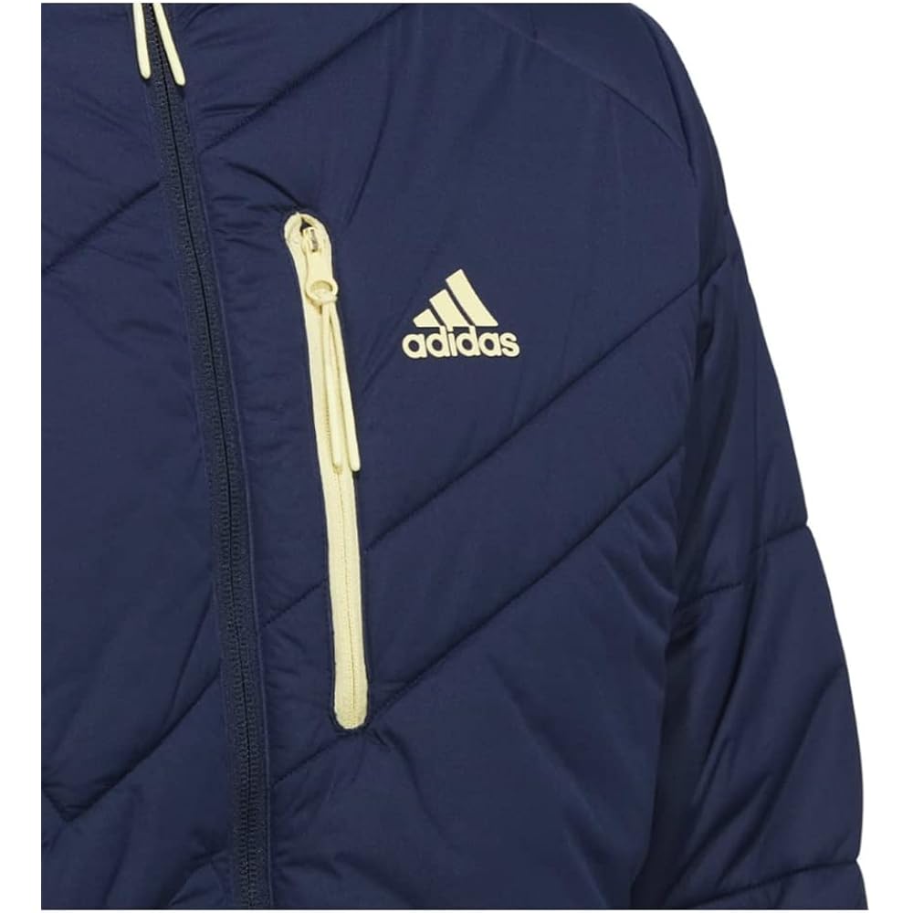 [Adidas Golf] Golf Jacket, Big Adidas Logo, Thermal, Medium Wadding, Long Sleeve, Full Zip Jacket, Men's