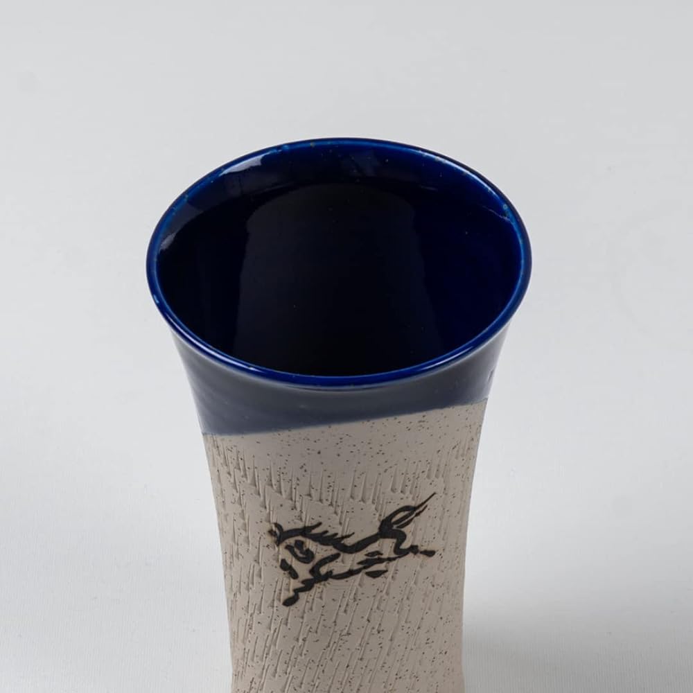 Ohori Soma Ware Matsunaga Kiln Large Tumbler (Cobalt Blue)