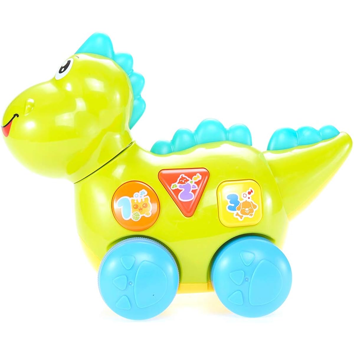 PowerTRC Cute Interactive Talking Dinosaur Pet with Educational Learning Activities | Hang and Carry with Lights and Sounds