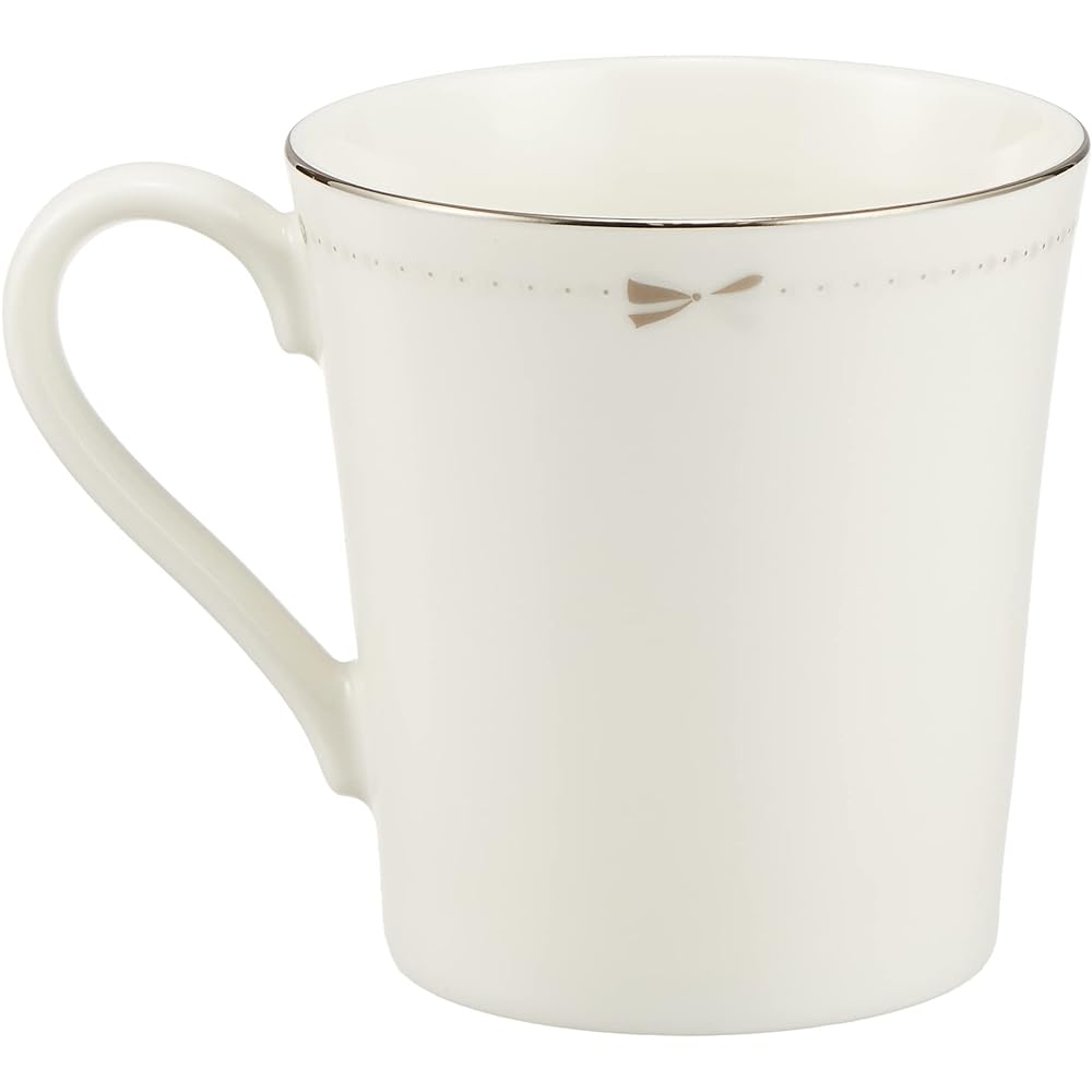 NARUMI Tableware Set JILL STUART White Ribbon Pattern Set for 2 People Stylish Cute 4 Piece Set Made in Japan Gift Box Included 41635-33357