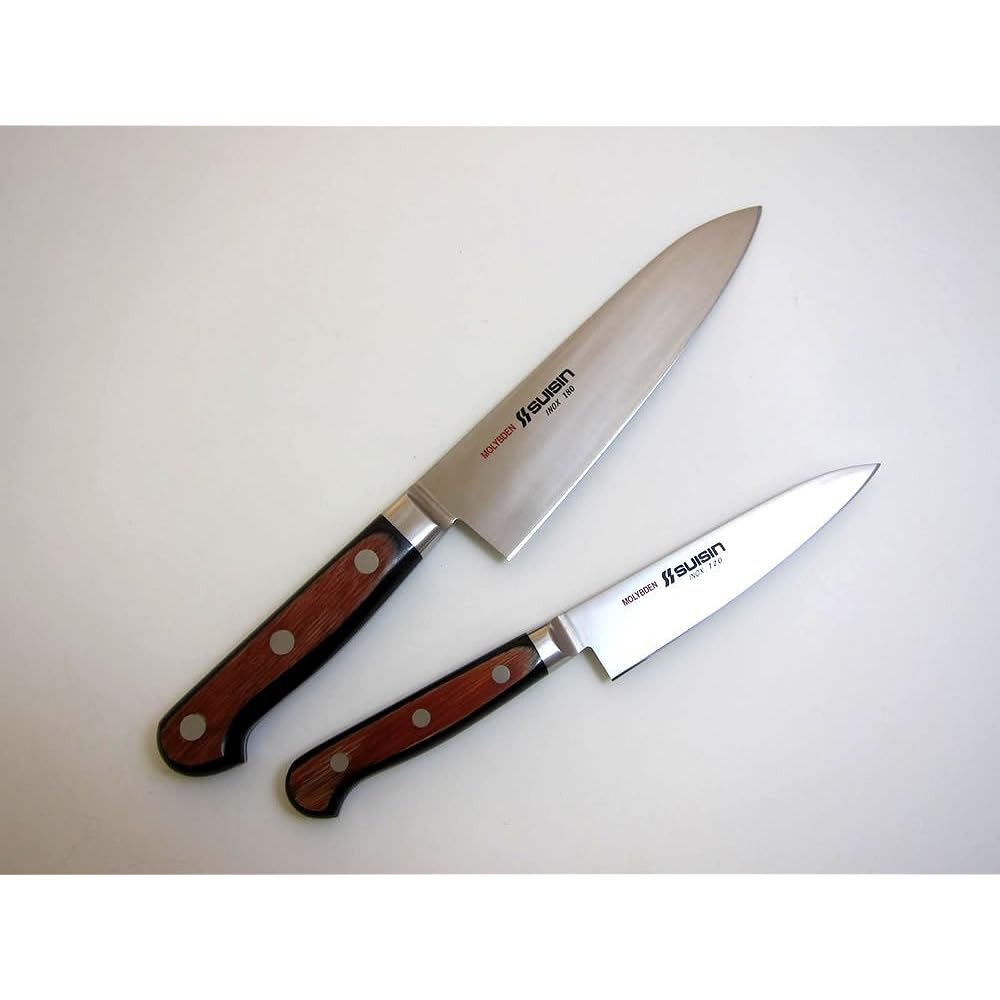 Authentic Sakai Knife Dotcom "Suishin SUISIN INOX Western Knife Series" [INOX Steel] Gyuto & Petty Knife Set