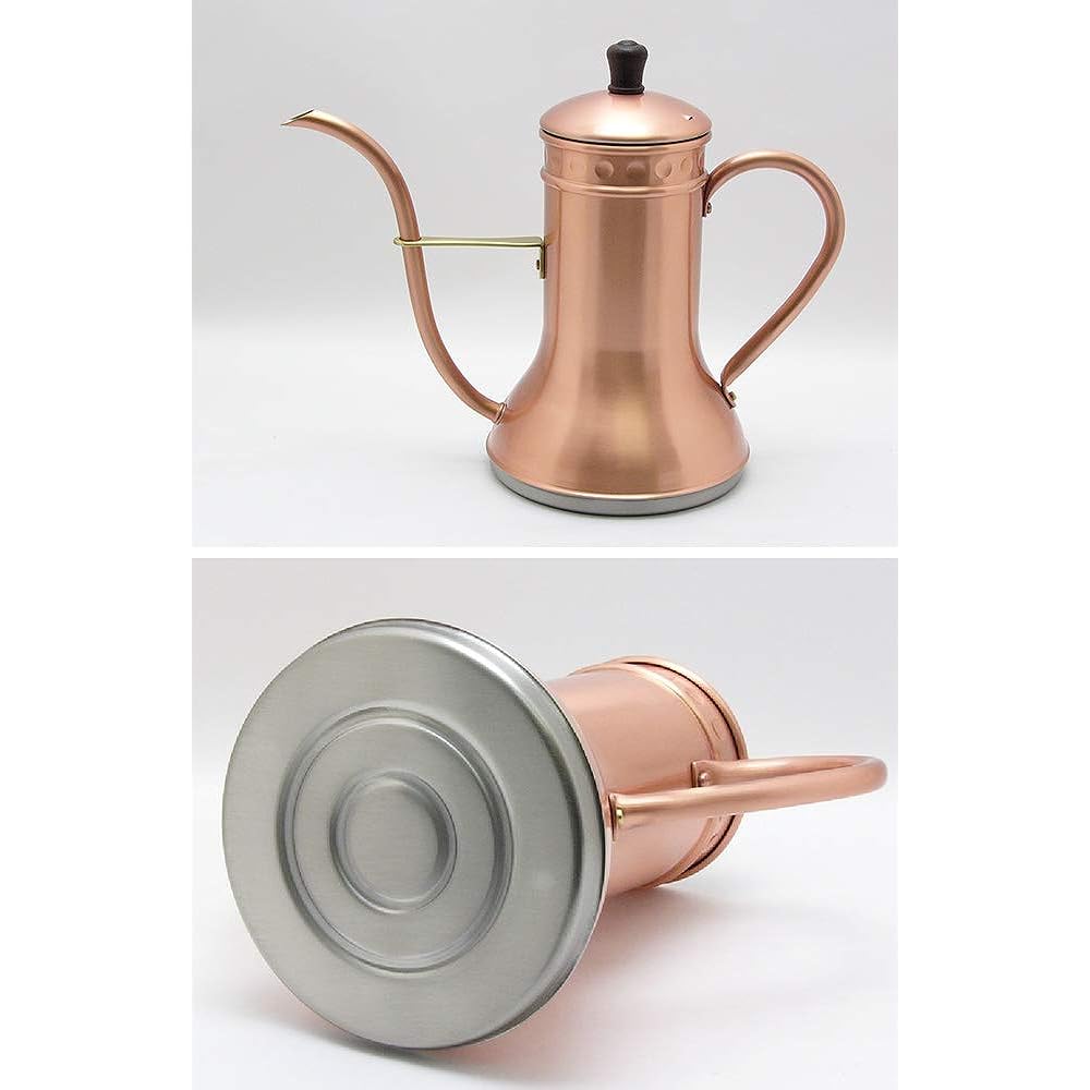 Shinko Metal Drip Pot Copper 2.5L IH Compatible Narrow Mouth Drip Pot IH-115
