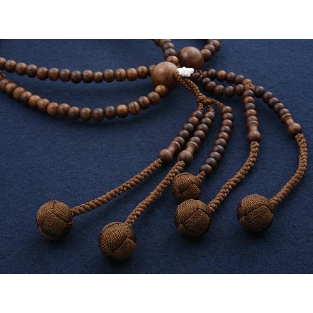Kyoto Buddhist Altar Hayashi Prayer Beads Nichiren Sect Shakuni Sendan (for Men) Formal Official [Bead Bag Set] SM-059 Kyoto Prayer Beads