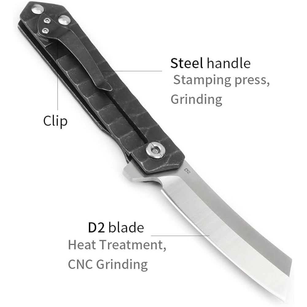 LAGERFEUER Japanese Sword Design Folding Knife Folding Knife (Razor Blade)