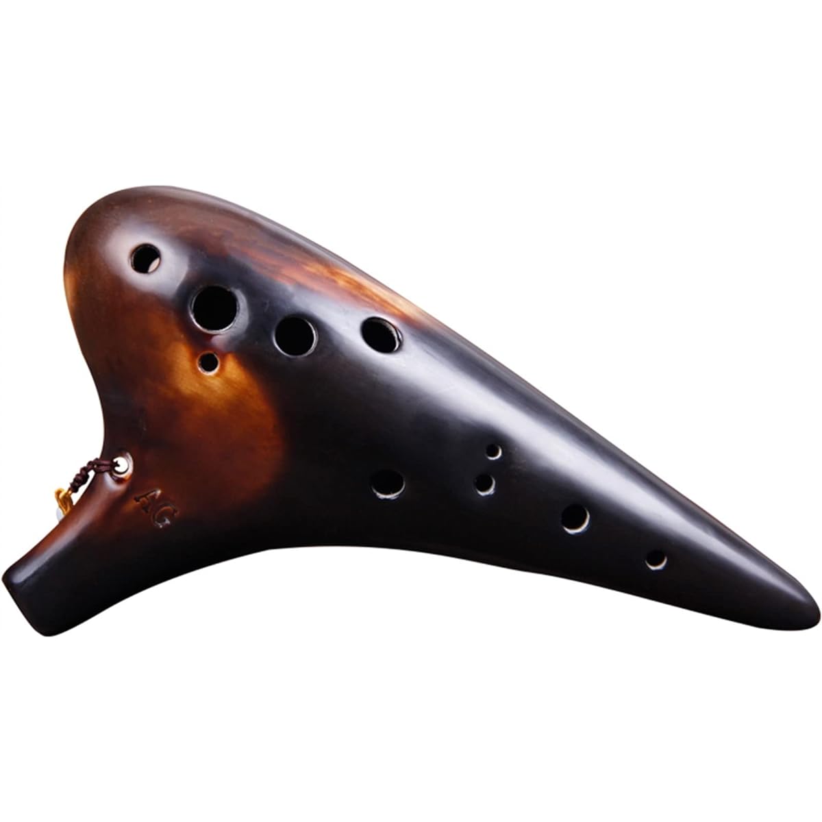 Smoked 12 Holes Alto G Tune Ceramic Ocarina 12 Holes Student Self-Taught Ocarina Musical Instrument Ocarina Instrument
