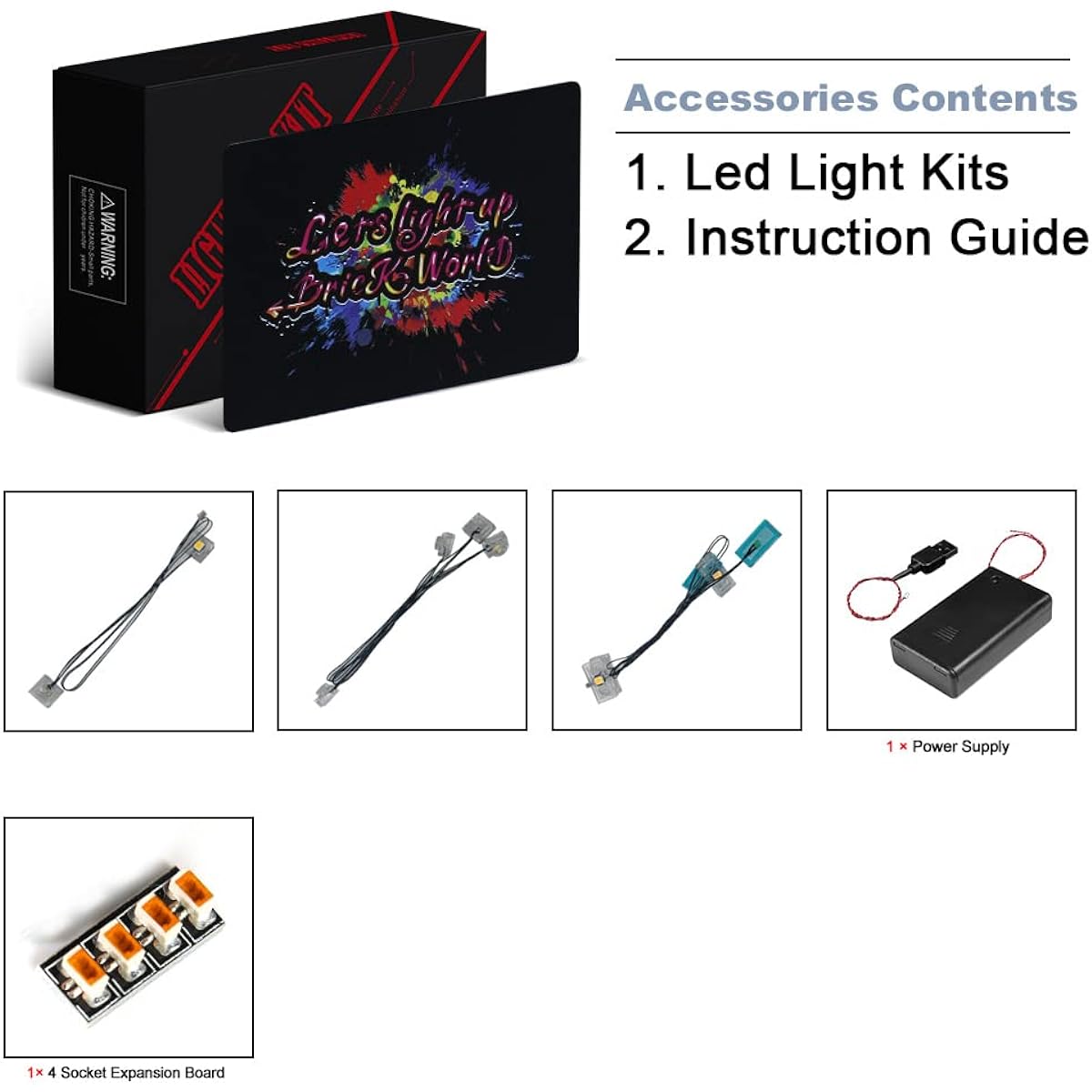 BrickBling Light Kit for Lego Dark Battle Playset Creative Lighting Compatible with Lego 21246, Great Gift for Kids Ages 10+ (Lights Only, No Bricks)