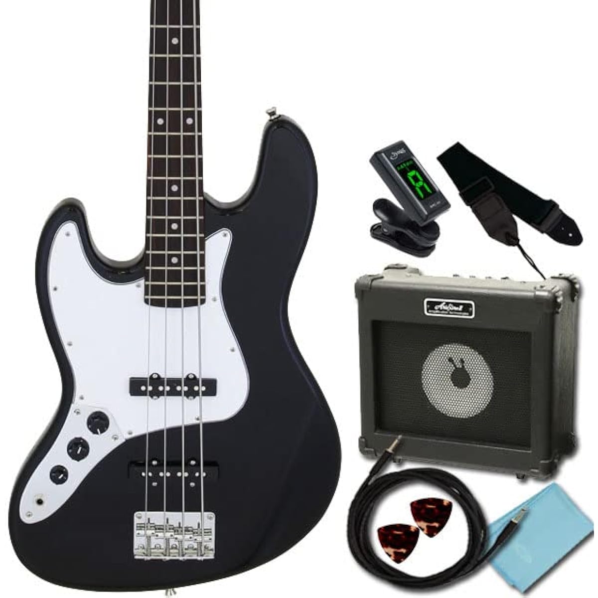 Bass Beginner's Guide Legend LJB-Z LH BK Legend Jazz Bass Type Left Handed Model 8 Piece Basic Set