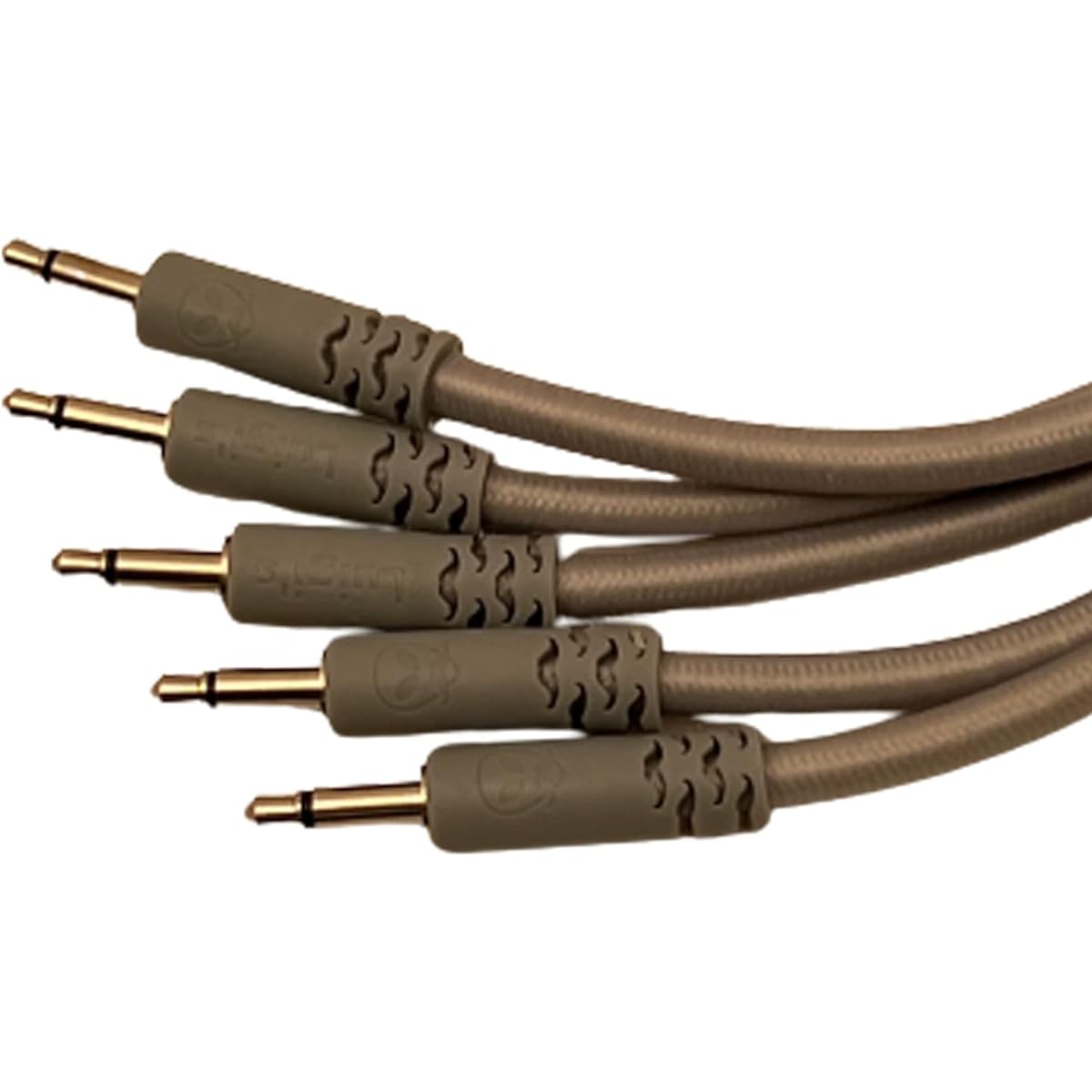 Luigis Modular Bucatini Braided Eurorack Patch Cable - 5pcs Gray Cable 6" (15cm)