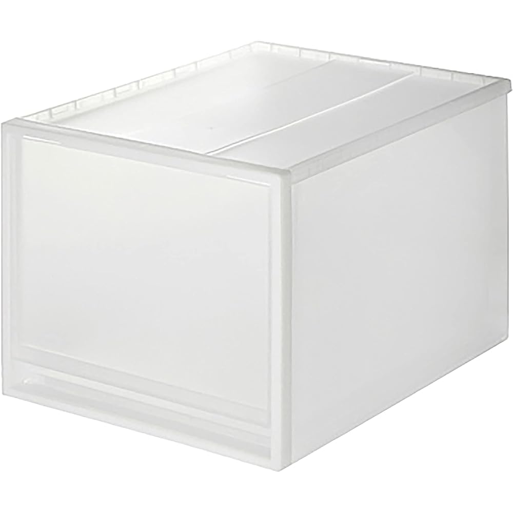 MUJI Polypropylene Storage Case Depth Width 55 x Depth 44.5 x Height 30 cm Pull-out Type Wide Width Set of 2 12521433