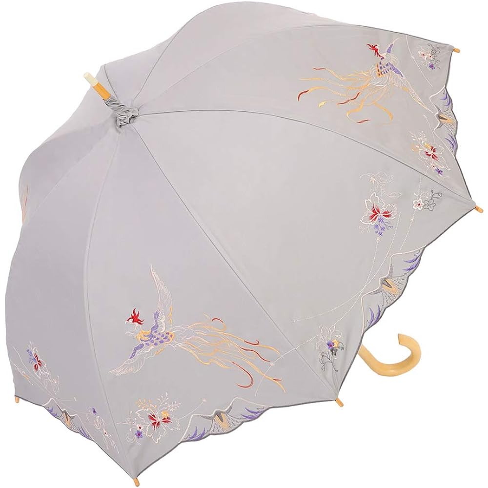 Parasol for both sun and rain, actress parasol premium, long parasol, sold by Shop Channel, completely blackout, heat shielding, UV protection, shaded, cool, special double layered, fully embroidered