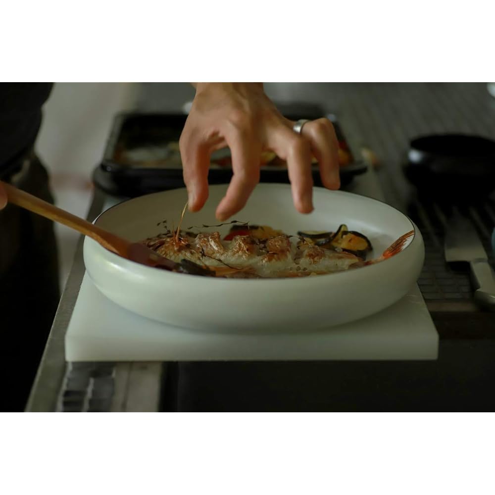 Ovject Camping Outdoor Made in Japan Dish Deep Plate Large Bowl Plate Enamel Heat Resistant Oven Direct Fire OK 30cm Matte Black O-EBL30-MBK