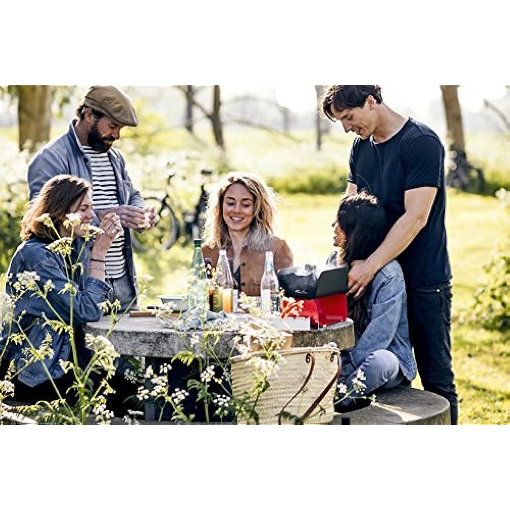ASPLUND Portable Outdoor Grill RD (Strawberry Red) Size: Approx. W43.5 D17 H11 693156