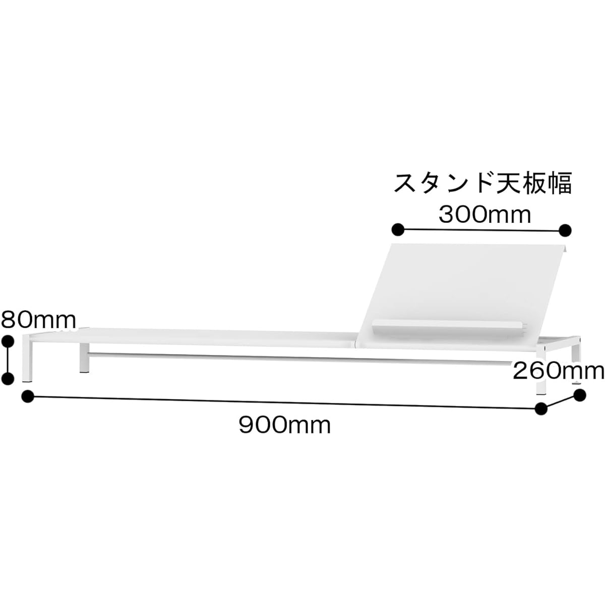 Computer monitor stand desk stand notebook PC tilt stand lectern width 90cm Toyoda Products (white)