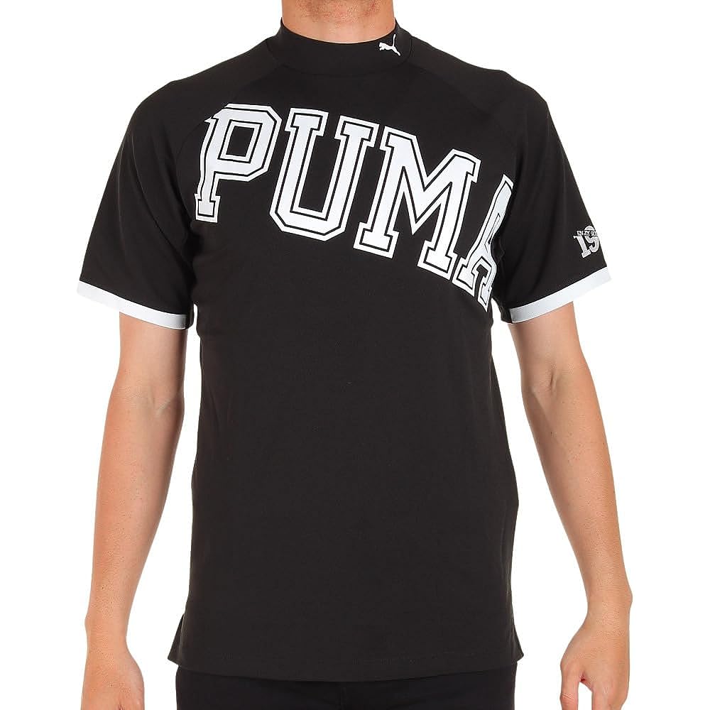 [PUMA] Golf Shirt, Cool Touch, Big Logo, SS Mock Neck, Men's