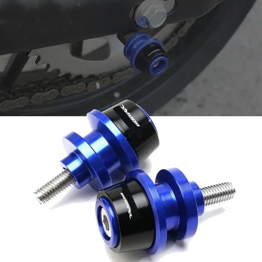 Motorcycle Bobbin Slider Stand Motorcycle M8 Swing Arm Spool Slider Swing Screw For CBR600RR 2007 CBR 600RR 2003-2021 (Color: Blue)
