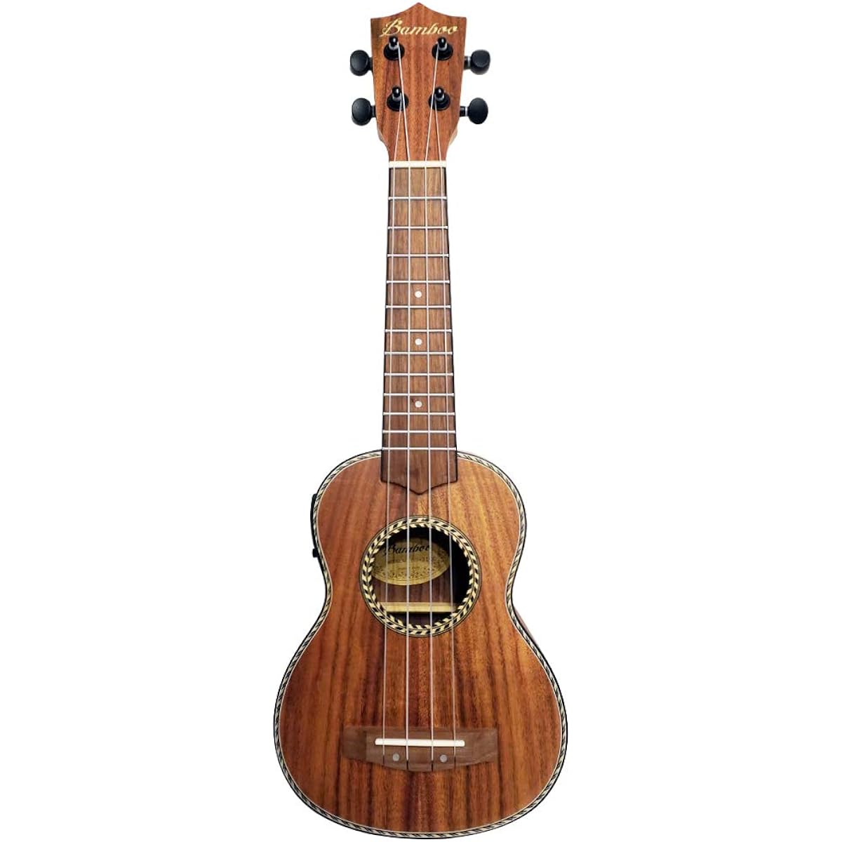 Bamboo Ukulele Preamp with Tuner, Electric Ukulele, Soprano Size, Core Material, Gear Peg Specifications, BU-21CCQ (Built-in Tuner, Soft Case Included) [Domestic Genuine Product]