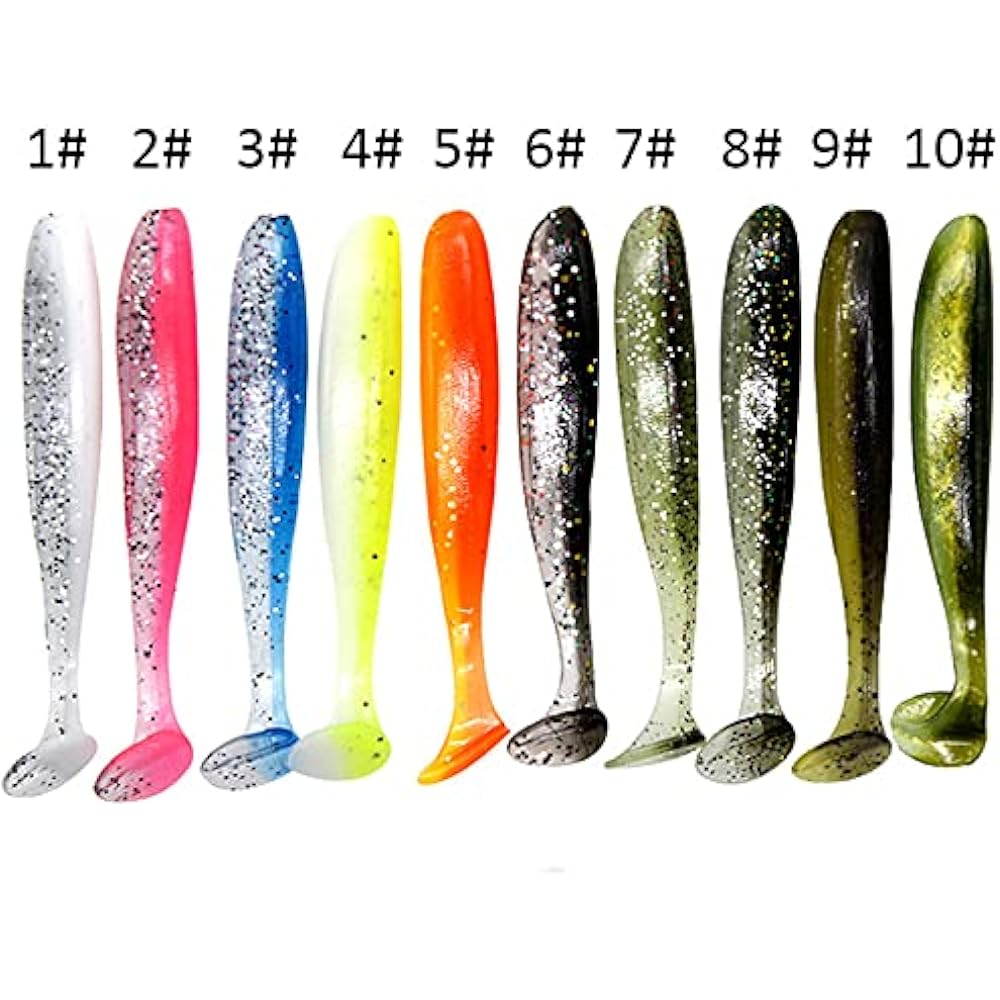 Fishhooks 10pcs/lot Soft Lure Silicone Bait 55/70/90mm Fishing Sea Fishing Supplies PVA Wear Agent Artificial Tackle Freshwater Saltwater (Color: NO3, Size: 70mm 2G)